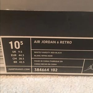 Air Jordan Retro 6 (2014)